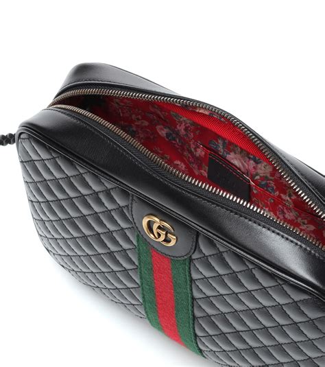 quilted leather bag gucci|Gucci quilted shoulder bag.